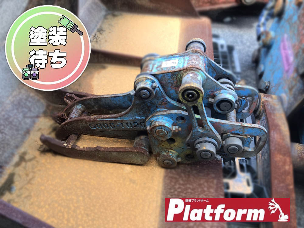 0.06機械式フォーク　クロー　はさみ　つかみ　解体　ユンボ　中古機アタッチメント　タグチ工業①